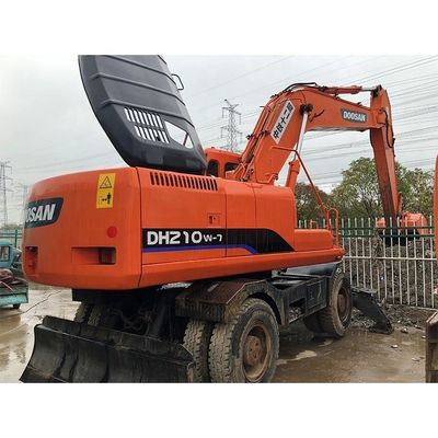 2020 사용 된 Doosan DH210W-7 발굴기 한국 원본 Doosan 엔진의 바퀴 발굴기