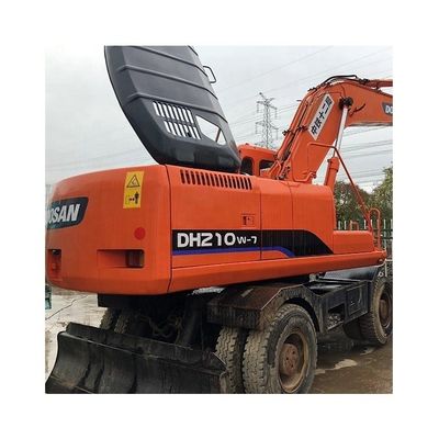 2020 사용 된 Doosan DH210W-7 발굴기 한국 원본 Doosan 엔진의 바퀴 발굴기