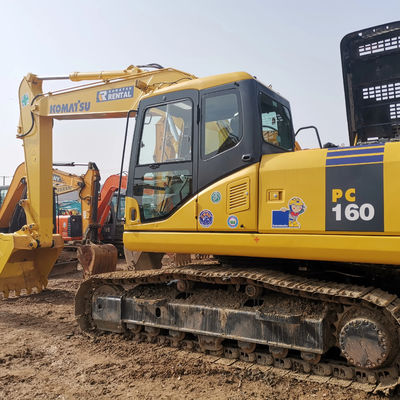 좋은 상태 중고 KOMATSU PC160 작업 무게 16000kg의 발굴기