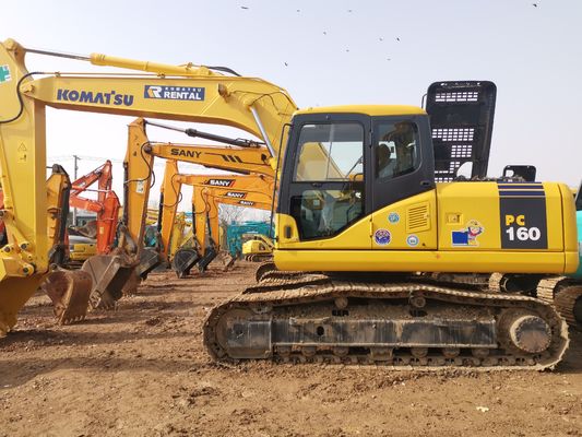좋은 상태 중고 KOMATSU PC160 작업 무게 16000kg의 발굴기