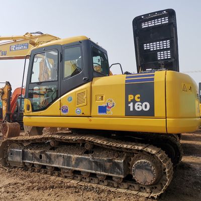 좋은 상태 중고 KOMATSU PC160 작업 무게 16000kg의 발굴기