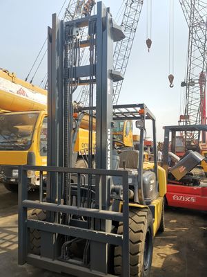 포크 너비 1200mm 코마쓰 FD50 5T 사용된 포크리프트 5T 일본 ISUZU 엔진을 가진 리프팅