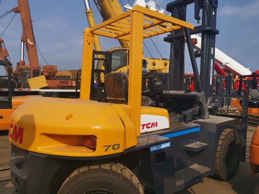 강력한 디젤 엔진 TCM FD70 7 톤 포크리프트 80% 2 단계 마스트와 사이드 셔프트