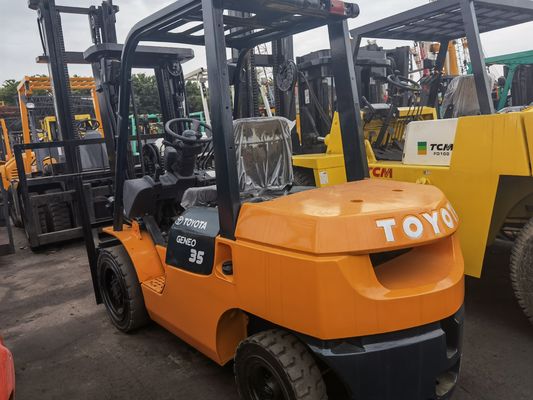 3500kg 포크 너비와 함께 상하이 창고에 3.5톤 토요타 FD35 디젤 포크 릭터 사용