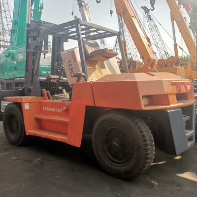 FD100 TCM 포크리프트 10톤 디젤 엔진과 정규 포크 너비