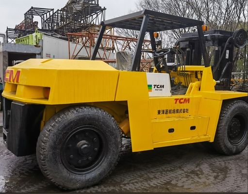 일상 포크 너비 TCM FD100T 10 톤 수압 포크 리프트 사용 된 디젤 엔진
