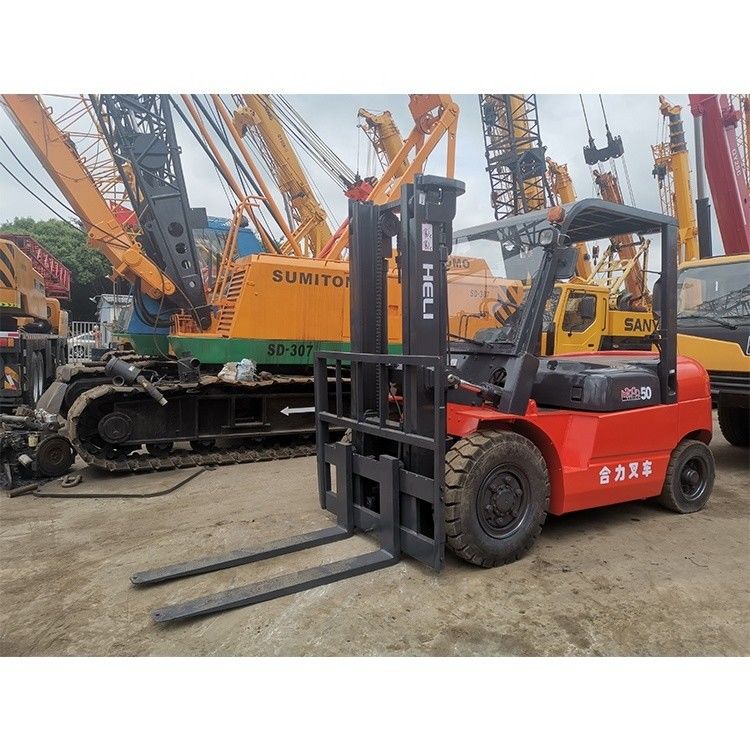 사용 된 LONGHUA HELI50 5t 3000lb cpqd30 포크 길이가 일상적인 실내 듀얼 연료 가솔린 가스 엔진