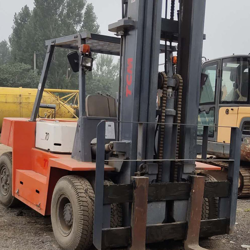 좋은 상태 사용 된 TCM FD70 포크 픽트 트럭 7000 KG 무게 디젤 엔진 전력 공급원